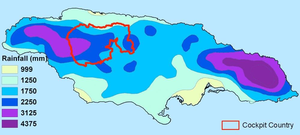 Mapa jamajka klímy