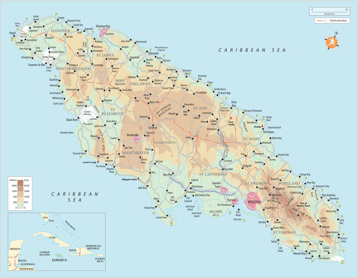 Mapa pokladu bach jamajka