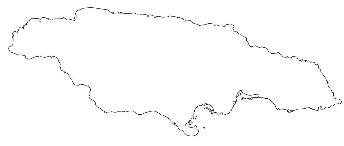 prázdne mapu z jamajky s hraníc