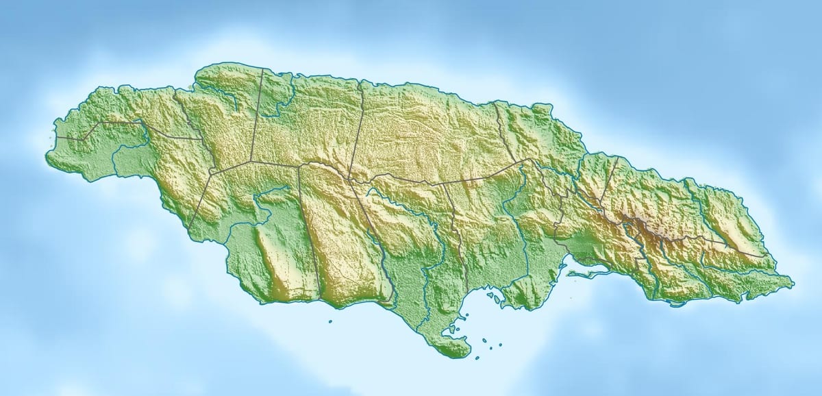 Mapa úľavu jamajka