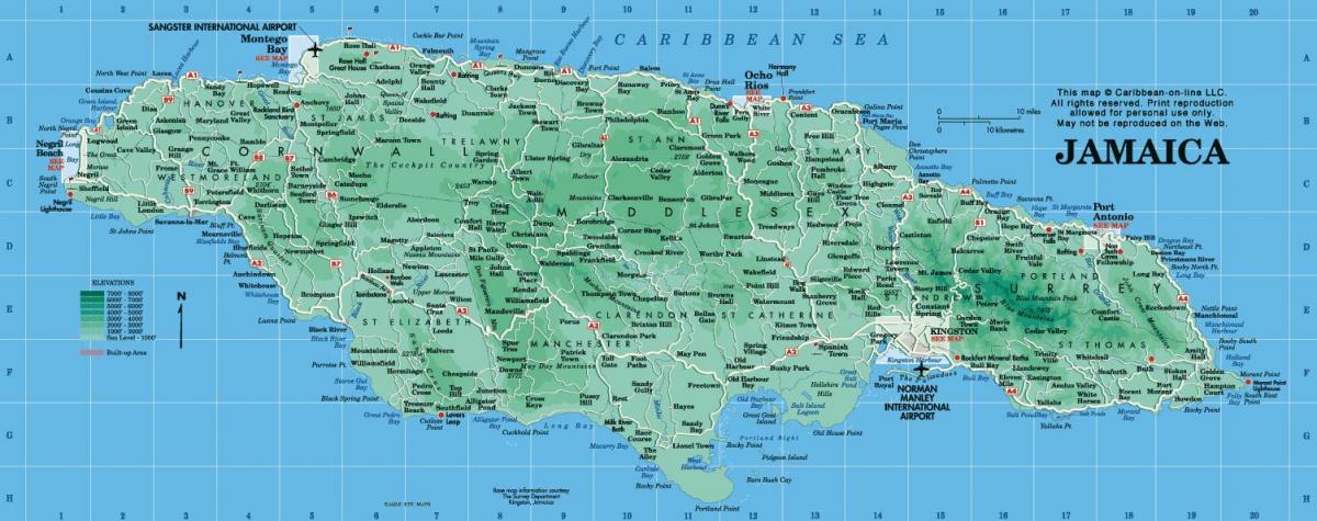 Mapa runaway bay jamaica