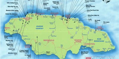 Mapa bloody bay jamaica resort 