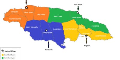 Mapa ekonomických jamajka