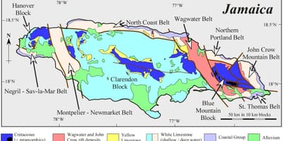 Mapy geologické jamajka