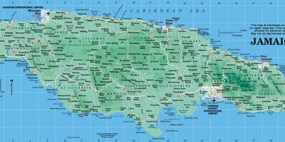 Geografická mapa jamajka
