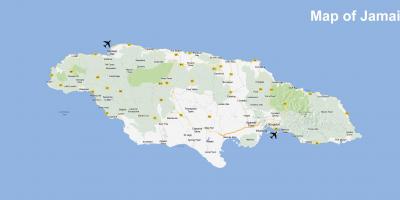 Mapa jamajka letísk a letovísk