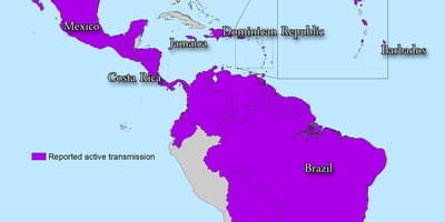 Mapa jamajka zika