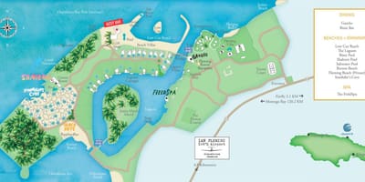 Mapa jamajka strediská
