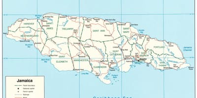 Mapa riek na jamajke